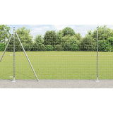 Vidaxl hek met paal zilver 1,4 x 10 m staal