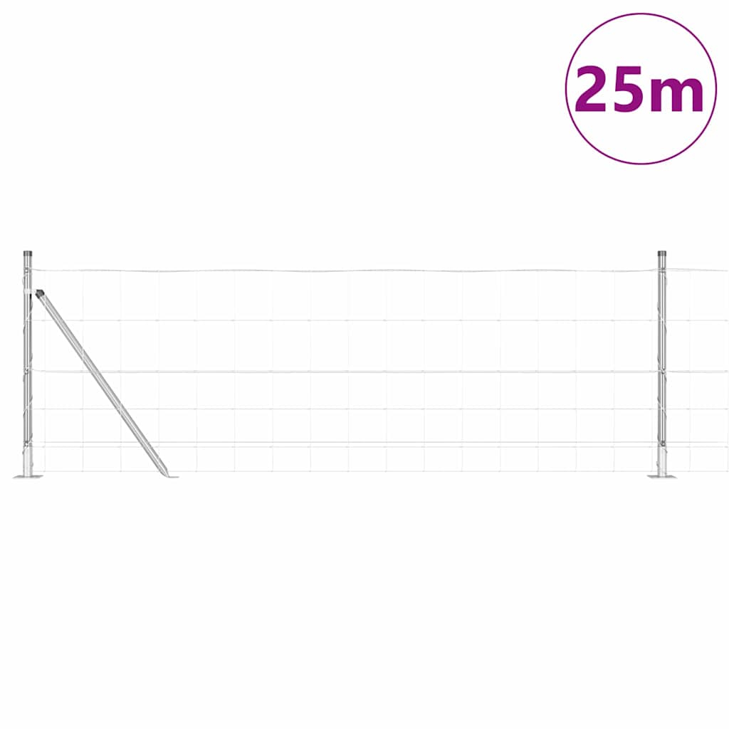 Vidaxl afrasteringspaal gegalvaniseerd 25 x 0,8 m staal