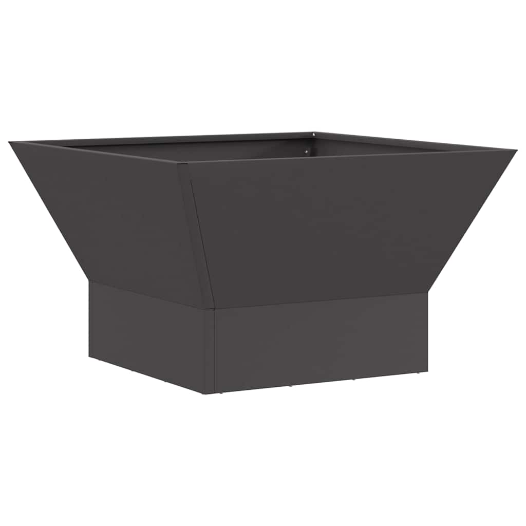 Vidaxl vuurkorf zwart 60 x 60 x 35 cm staal