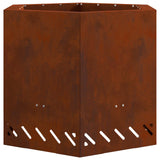 Vidaxl rookloze vuurschaal bruin 58 x 58 x 51 cm cortenstaal
