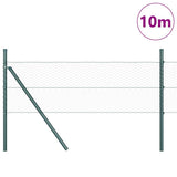 Vidaxl afrasteringspaal groen 10 x 0,5 m (25 mm gaas) staal en pvc