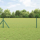 Vidaxl afrasteringspaal groen 10 x 0,5 m (50 mm gaas) staal en pvc