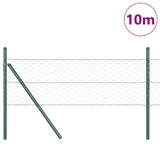 Vidaxl afrasteringspaal groen 10 x 0,5 m (50 mm gaas) staal en pvc