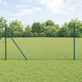 Vidaxl afrasteringspaal groen 10 x 1,4 m (13 mm gaas) staal en pvc
