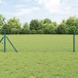 Vidaxl afrasteringspaal groen 25 x 0,8 m (13 mm gaas) staal en pvc