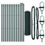 Vidaxl afrasteringspaal groen 25 x 0,8 m (25 mm gaas) staal en pvc