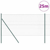 Vidaxl afrasteringspaal groen 25 x 1,2 m (36 mm gaas) staal
