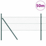 Vidaxl afrasteringspaal groen 50 x 0,5 m (36 mm gaas) staal en pvc