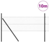 Vidaxl afrasteringspaal grijs 10 x 0,4 m (25 mm gaas) staal en pvc