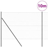 Vidaxl afrasteringspaal grijs 10 x 1,6 m (50 mm gaas) staal en pvc