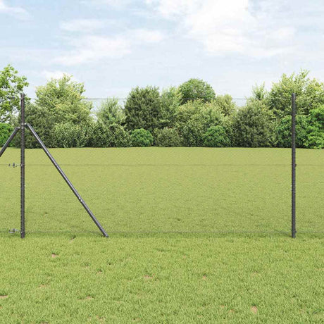 Vidaxl afrasteringspaal grijs 25 x 1,2 m (13 mm gaas) staal