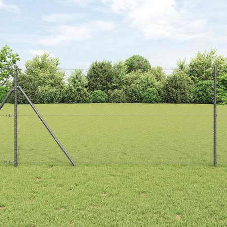 Vidaxl afrasteringspaal grijs 25 x 1,2 m (25 mm gaas) staal