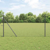 Vidaxl afrasteringspaal grijs 25 x 1,4 m (36 mm gaas) staal en pvc