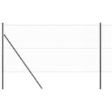 Vidaxl afrasteringspaal grijs 25 x 1,4 m (36 mm gaas) staal en pvc