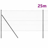 Vidaxl afrasteringspaal grijs 25 x 1,4 m (36 mm gaas) staal en pvc