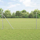 Vidaxl afrasteringspaal zilver 10 x 1 m (50 mm gaas) staal