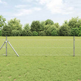 Vidaxl afrasteringspaal zilver 25 x 0,5 m (50 mm gaas) staal