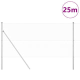 Vidaxl afrasteringspaal zilver 25 x 1,4 m (25 mm gaas) staal