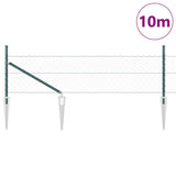 Vidaxl afrasteringspaal groen 10 x 0,4 m (36 mm gaas) staal en pvc