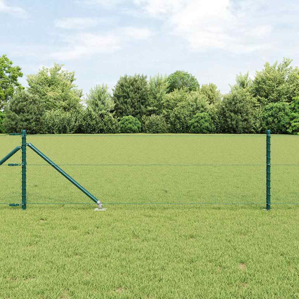 Vidaxl afrasteringspaal groen 10 x 0,8 m (13 mm gaas) staal en pvc