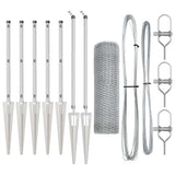 Vidaxl afrasteringspaal zilver 10 x 0,4 m (25 mm gaas) staal