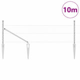 Vidaxl afrasteringspaal zilver 10 x 0,4 m (25 mm gaas) staal