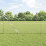 Vidaxl afrasteringspaal zilver 10 x 1,4 m (25 mm gaas) staal