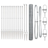 Vidaxl afrasteringspaal zilver 10 x 1,4 m (36 mm gaas) staal