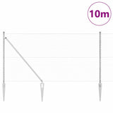 Vidaxl afrasteringspaal zilver 10 x 1,4 m (36 mm gaas) staal