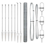 Vidaxl afrasteringspaal zilver 10 x 1,5 m (50 mm gaas) staal