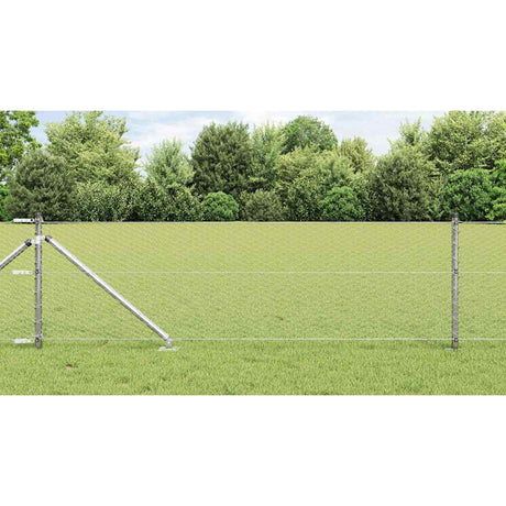 Vidaxl afrasteringspaal zilver 25 x 0,6 m (25 mm gaas) staal