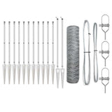 Vidaxl afrasteringspaal zilver 25 x 0,6 m (36 mm gaas) staal