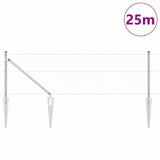 Vidaxl afrasteringspaal zilver 25 x 0,6 m (36 mm gaas) staal