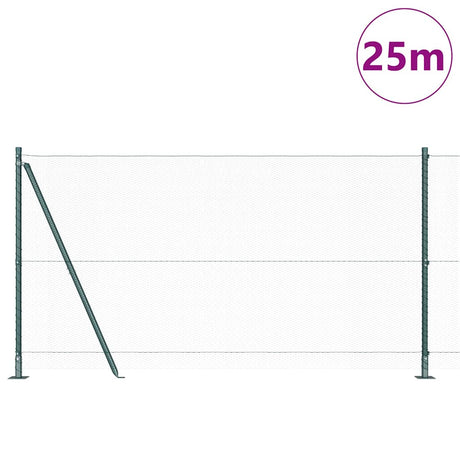 Vidaxl afrasteringspaal groen 25 x 1,2 m (13 mm gaas) staal