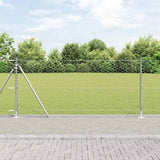 Vidaxl afrasteringspaal zilver 10 x 0,8 m (50 mm gaas) staal