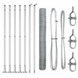 Vidaxl afrasteringspaal zilver 10 x 0,8 m (50 mm gaas) staal