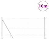 Vidaxl afrasteringspaal zilver 10 x 0,8 m (50 mm gaas) staal