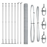 Vidaxl afrasteringspaal zilver 10 x 1,5 m (25 mm gaas) staal