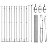 Vidaxl afrasteringspaal zilver 25 x 1 m (25 mm gaas) staal