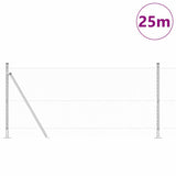 Vidaxl afrasteringspaal zilver 25 x 1 m (25 mm gaas) staal