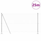 Vidaxl afrasteringspaal zilver 25 x 1,2 m (25 mm gaas) staal