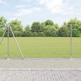 Vidaxl afrasteringspaal zilver 25 x 1,2 m (36 mm gaas) staal