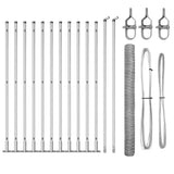 Vidaxl afrasteringspaal zilver 25 x 1,4 m (50 mm gaas) staal