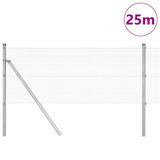 Vidaxl afrasteringspaal zilver 25 x 0,4 m (12 x 12 mm gaas) staal