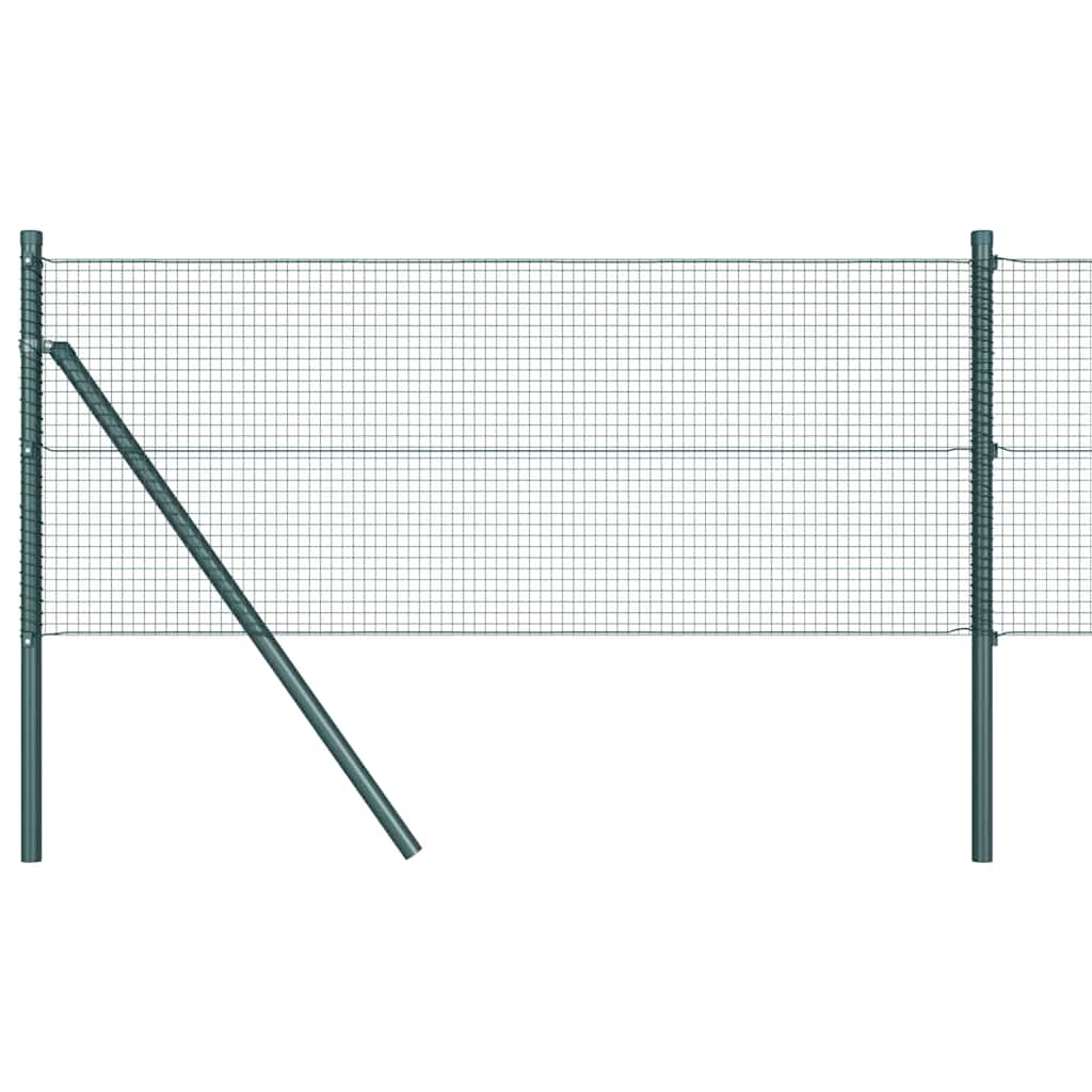 Vidaxl afrasteringspaal groen 25 x 0,5 m (16 x 16 mm gaas) staal