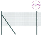 Vidaxl afrasteringspaal groen 25 x 0,5 m (16 x 16 mm gaas) staal