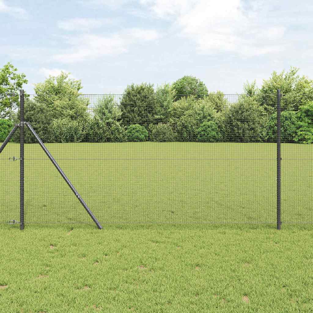 Vidaxl afrasteringspaal grijs 10 x 1,4 m (16 x 16 mm gaas)