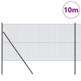 Vidaxl afrasteringspaal grijs 10 x 1,4 m (16 x 16 mm gaas)