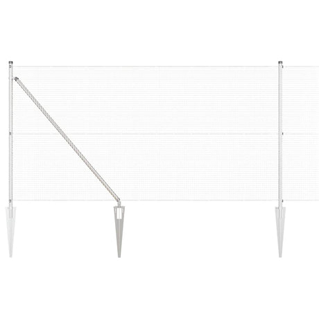 Vidaxl afrasteringspaal zilver 10 x 1 m (16 x 16 mm gaas) staal