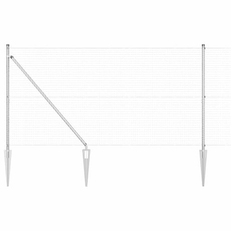 Vidaxl afrasteringspaal zilver 10 x 1,4 m (25 x 25 mm gaas) staal